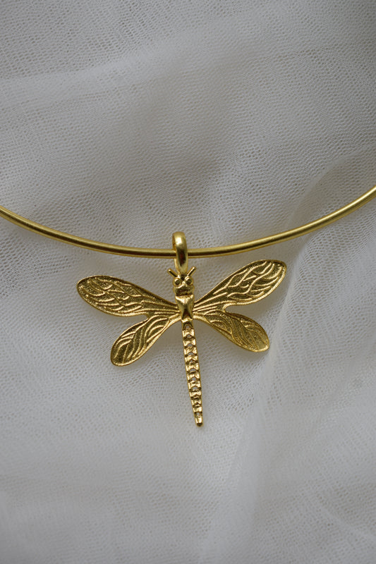 ABH0002 Brass Dragon fly Hasli choker