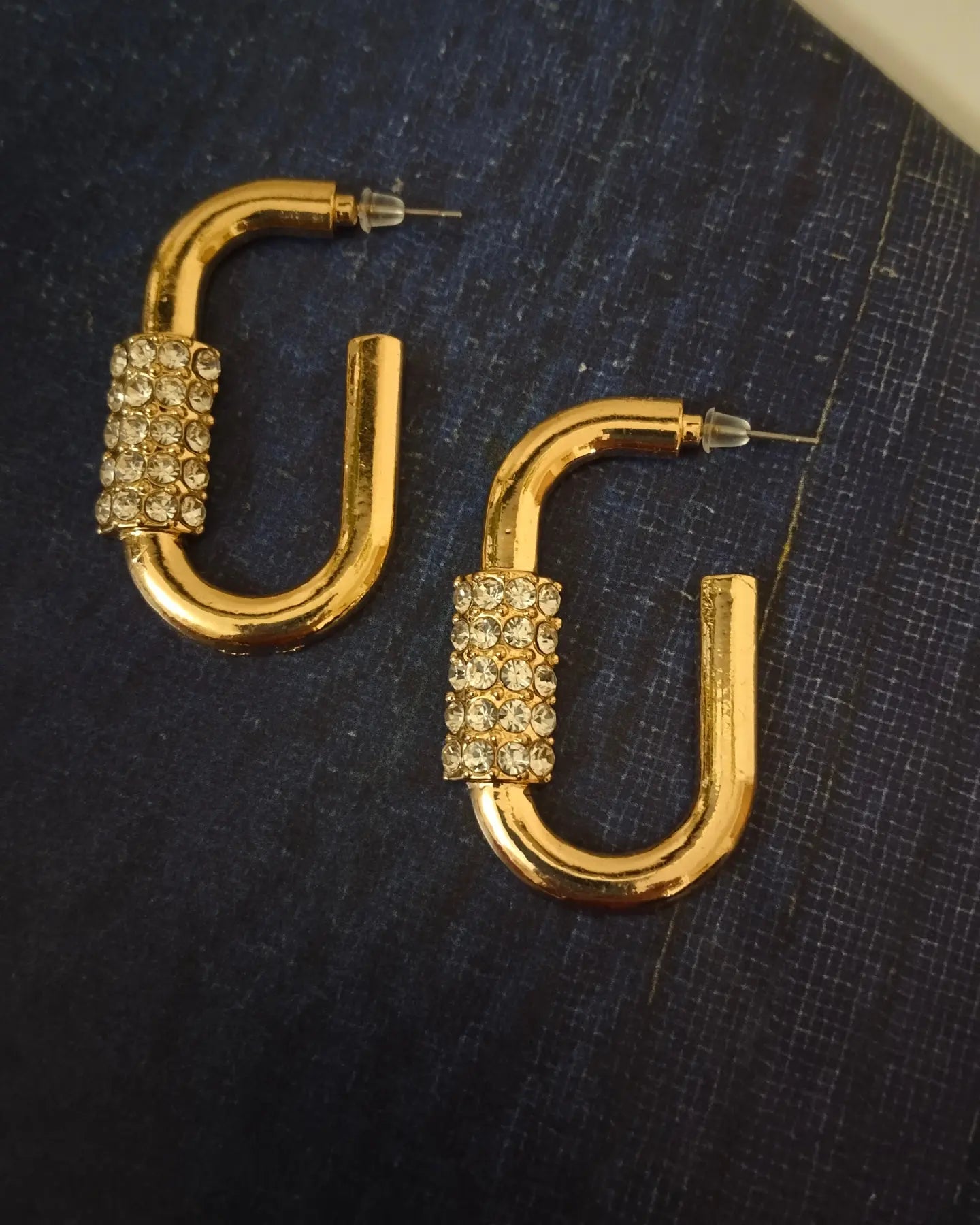Diamond lookalike party wear earrings