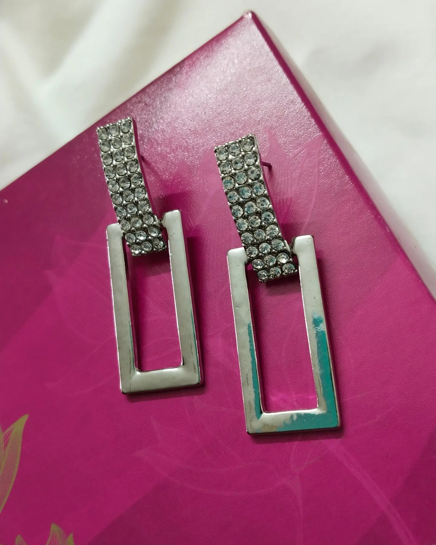 Party wear rectangle earrings