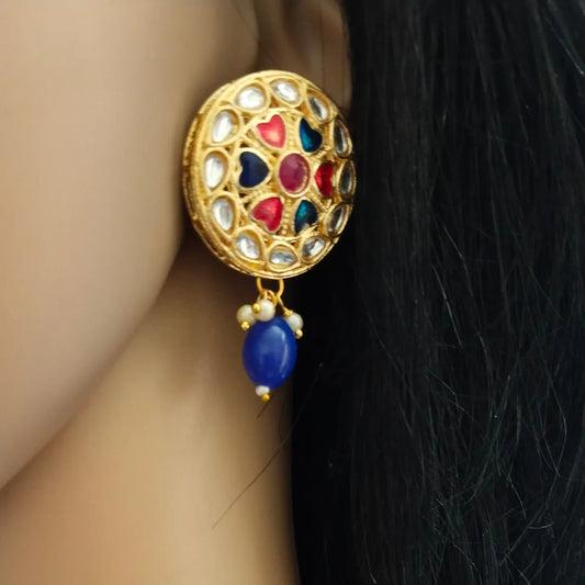 Meenakari pearl choker