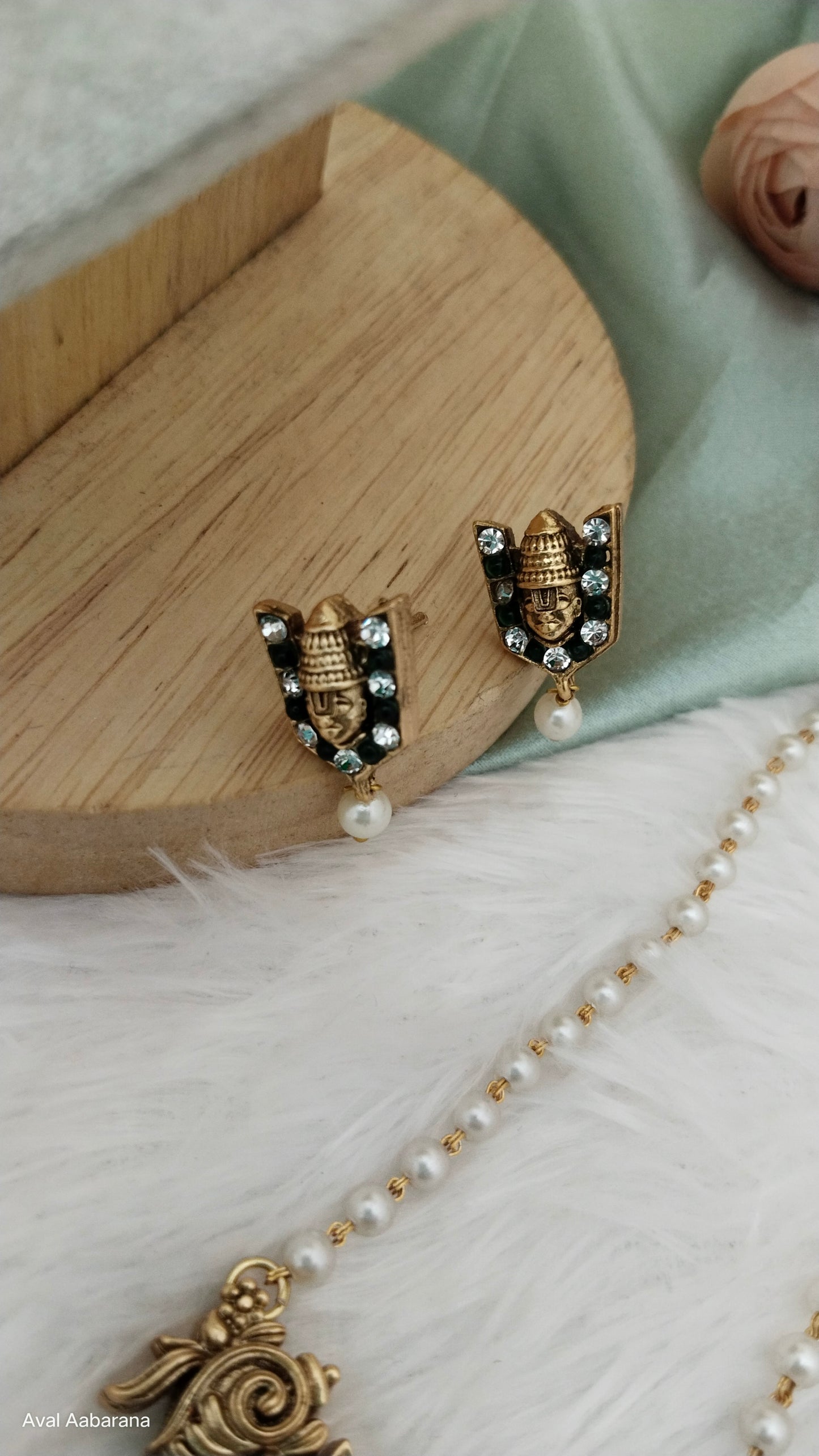 Tradition venkateshwara swamy pearl mala,aval aabarana ,best fashion jewellery brand, brass earrings, Orange earrings,
Necklace, husli, choker