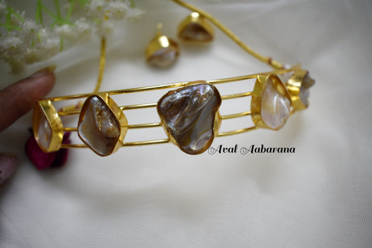 ABC0001 Beautiful Mother of pearl Choker set