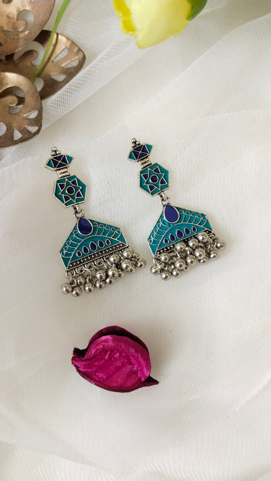 Swetha earring-1, Enameled fashion earrings