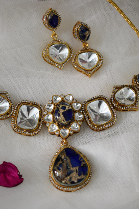 Royal Diamond lookalike polki neckwear sets