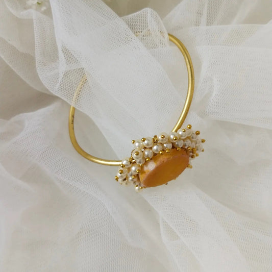 Yellow Druzy stone Bracelet/kada