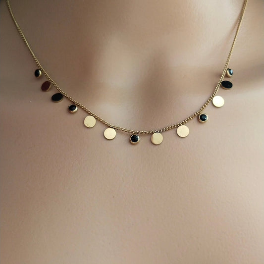 Anti tarnish stainless steel dainty neckpiece