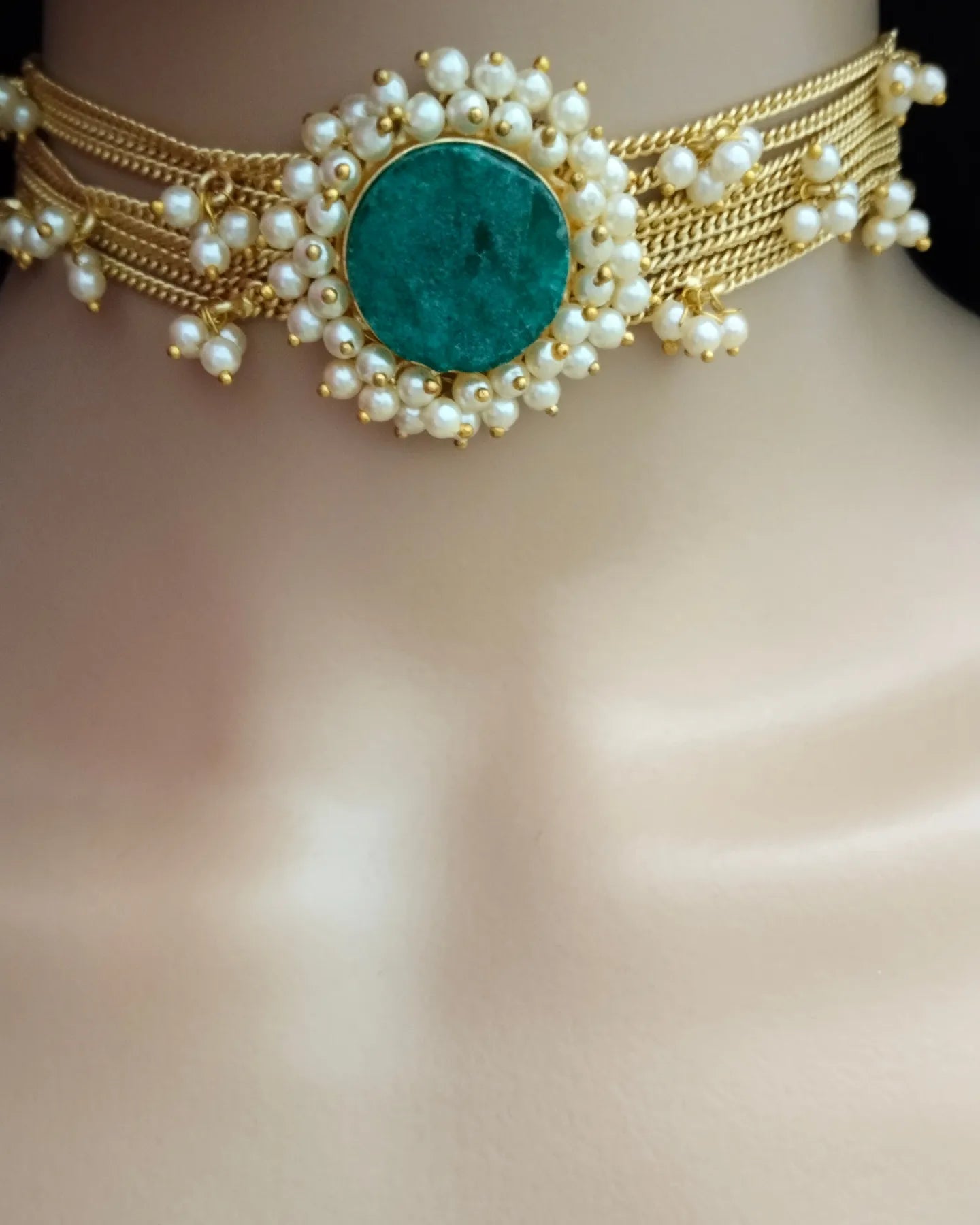 2 in 1 druzy stone bracelet cum choker