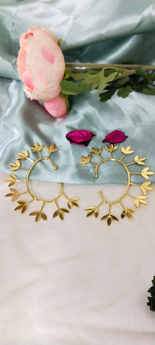 Ektha Brass Earrings cuff