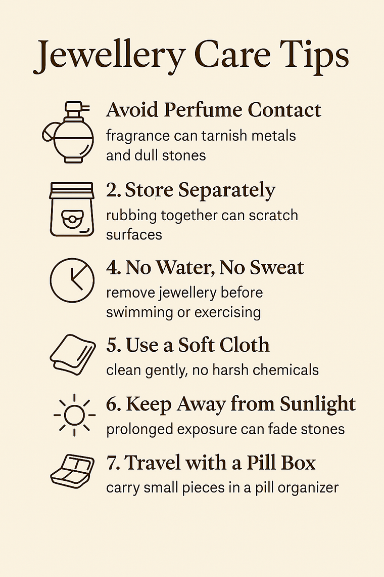 Aval Aabarana  Jewellery care