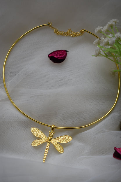 ABH0002 Brass Dragon fly Hasli choker