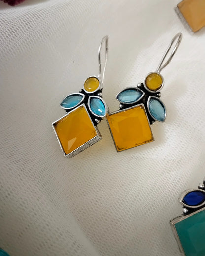 Multi colour silver Replica earrings