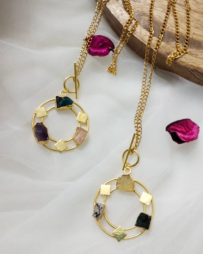 ABL0001 openable chain with druzy stone