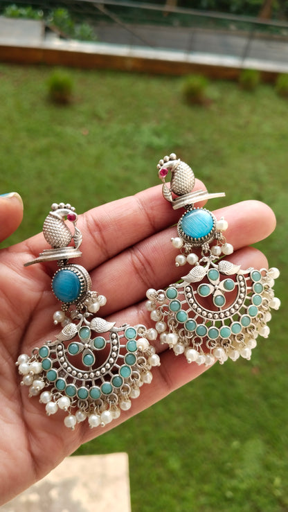 silver replica earrings