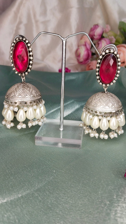 Magnificent silver Replica Jhumka