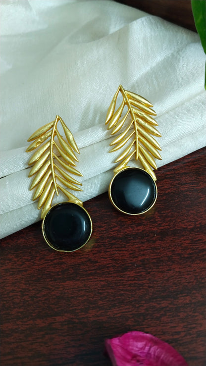 Beautiful Black feather earring