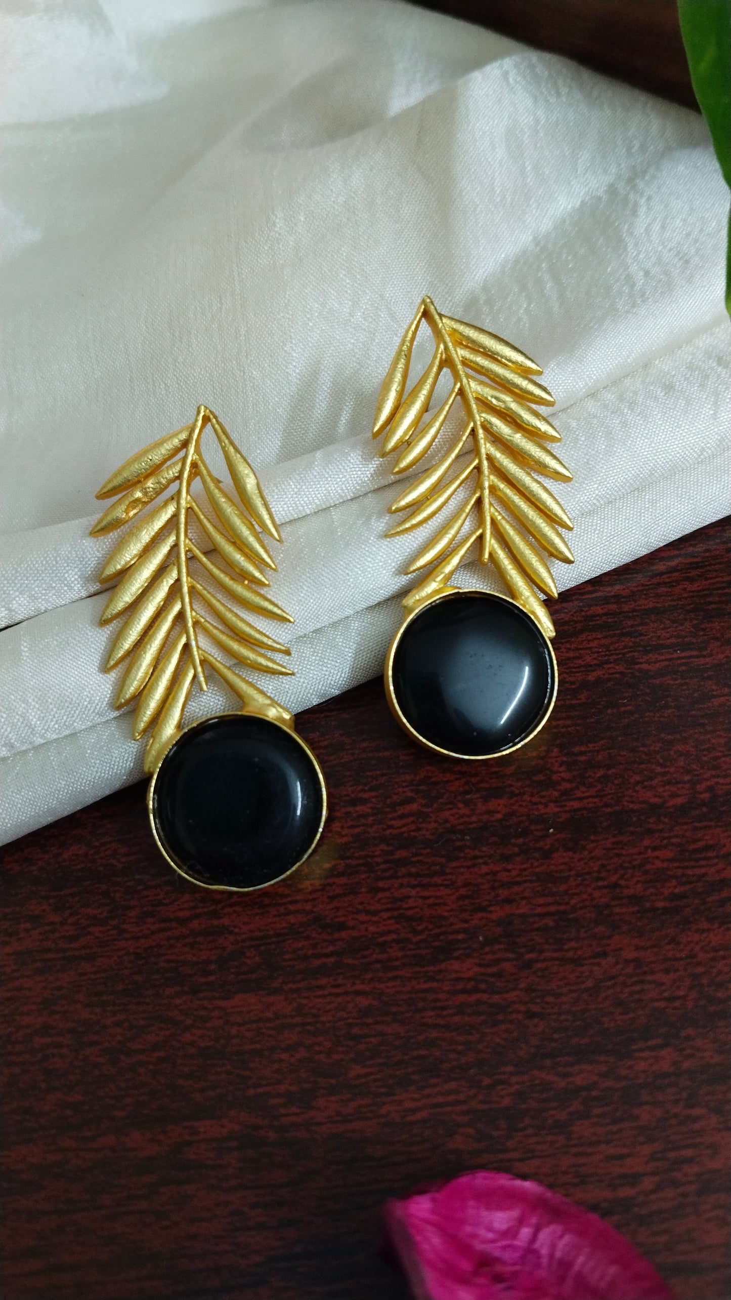 Beautiful Black feather earring