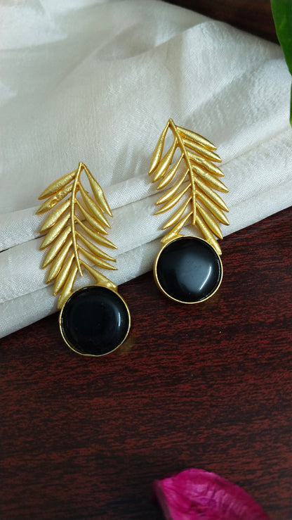Beautiful Black feather earring
