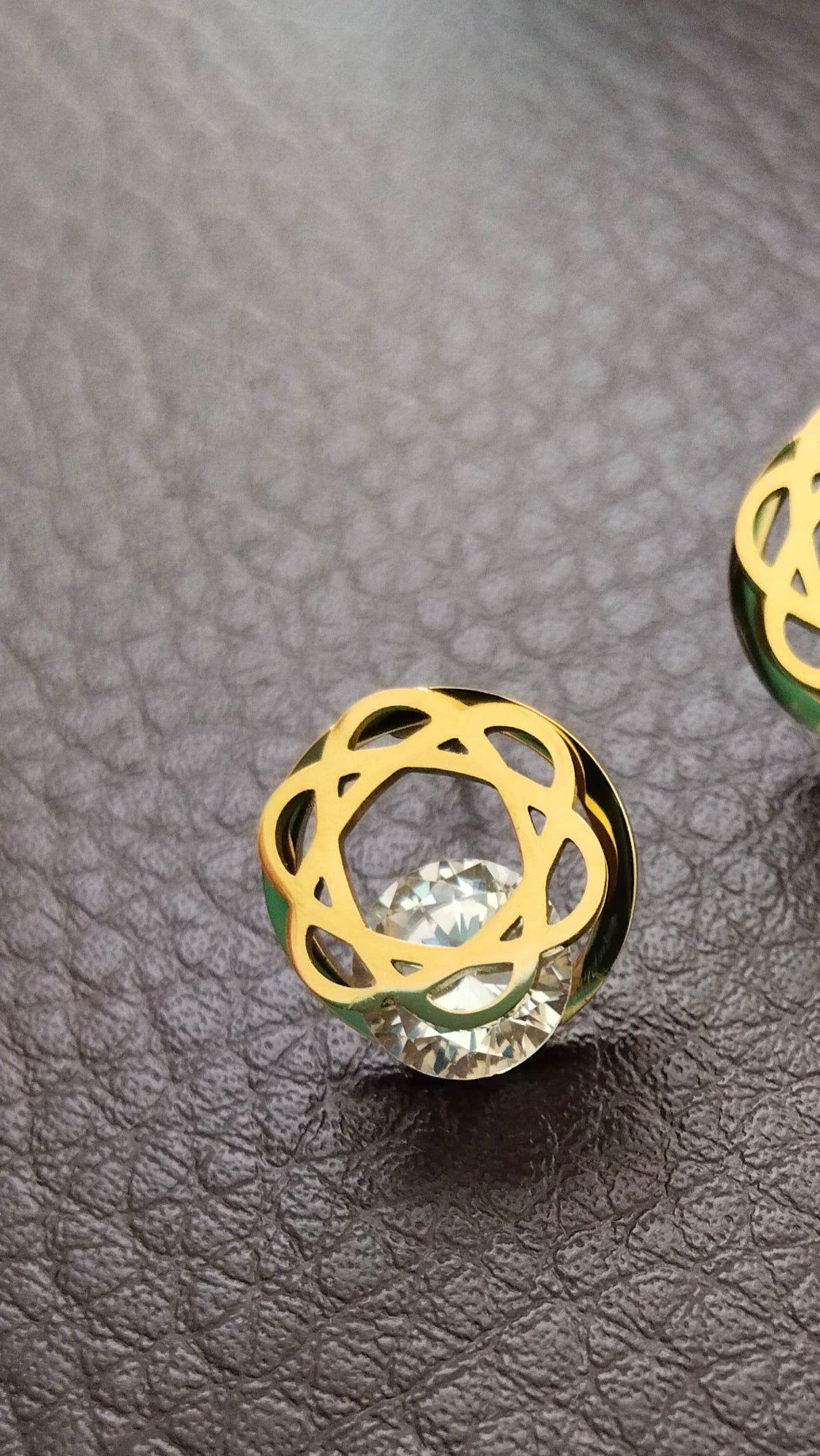 Anti tarnish Stainless Steel diamond look alike Star stud,aval aabarana ,best fashion jewellery brand, brass earrings