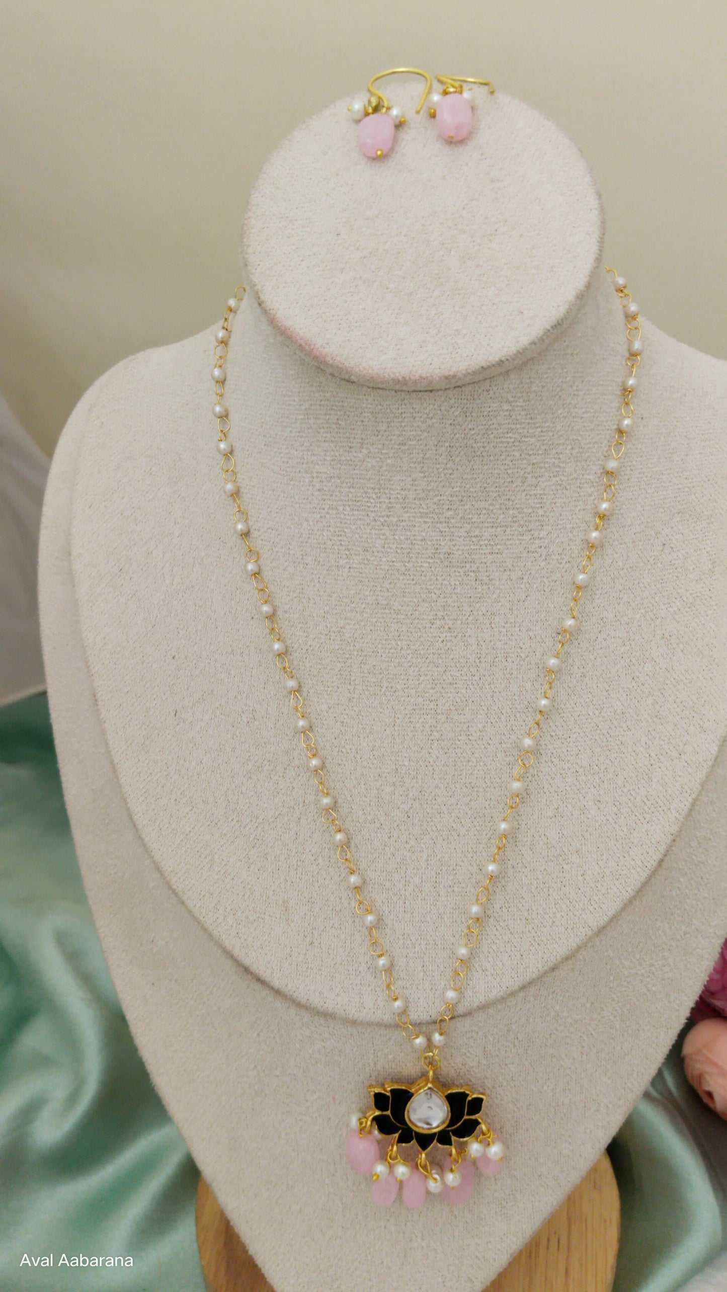 Kids Pretty meenakari & kundan pendant chain