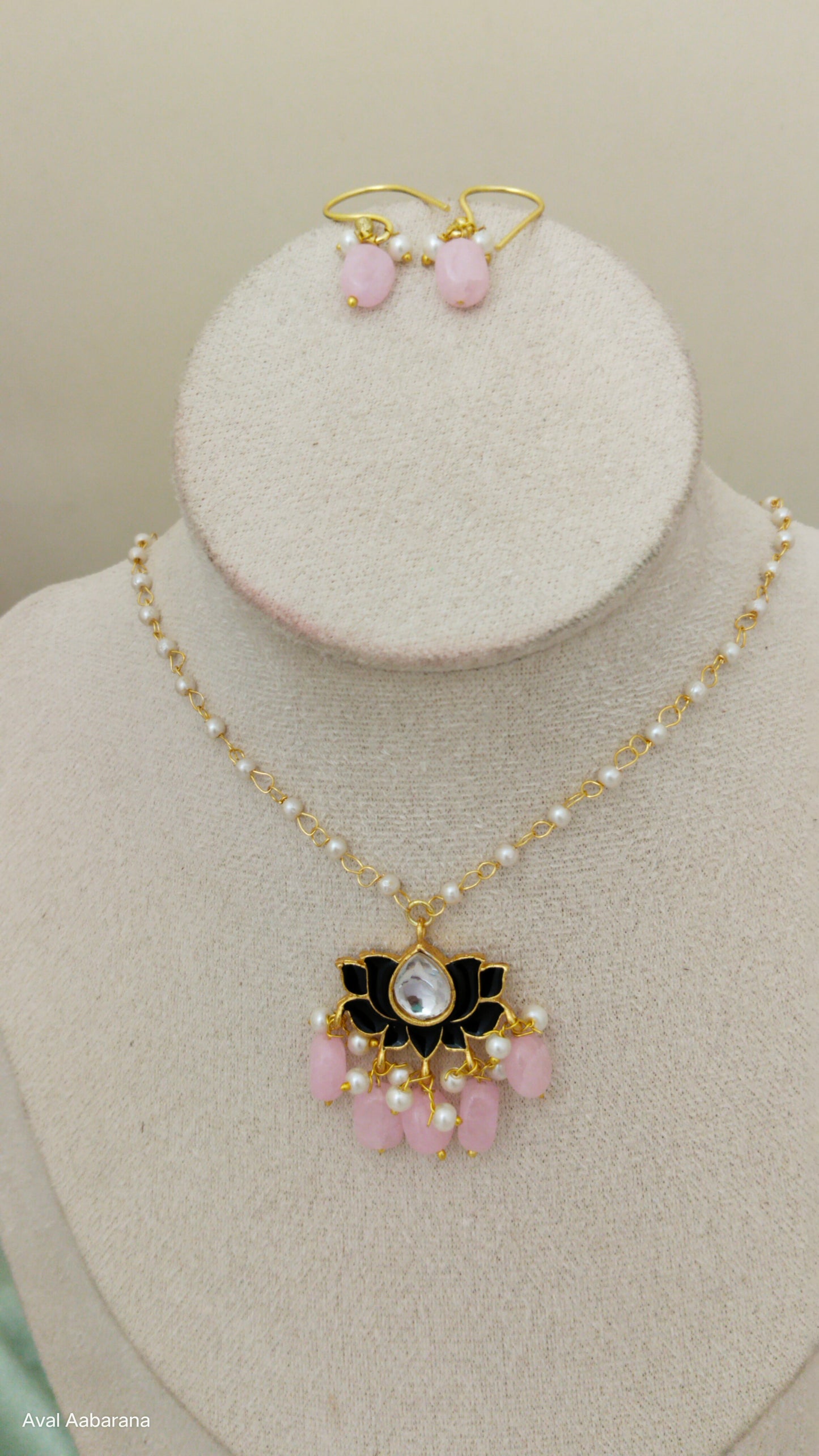 Kids Pretty meenakari & kundan pendant chain