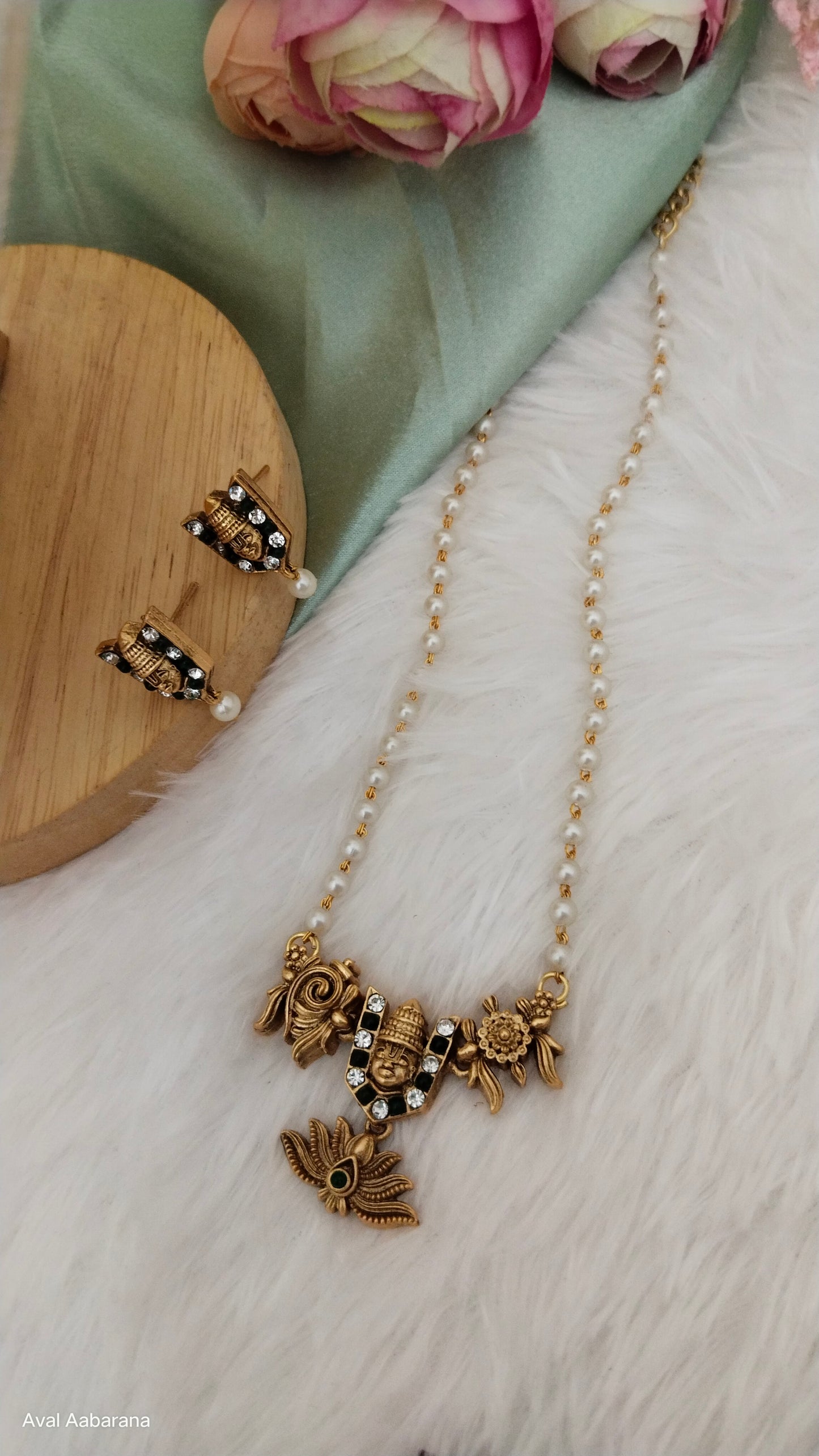 Tradition venkateshwara swamy pearl mala,aval aabarana ,best fashion jewellery brand, brass earrings, Orange earrings,
Necklace, husli, choker
