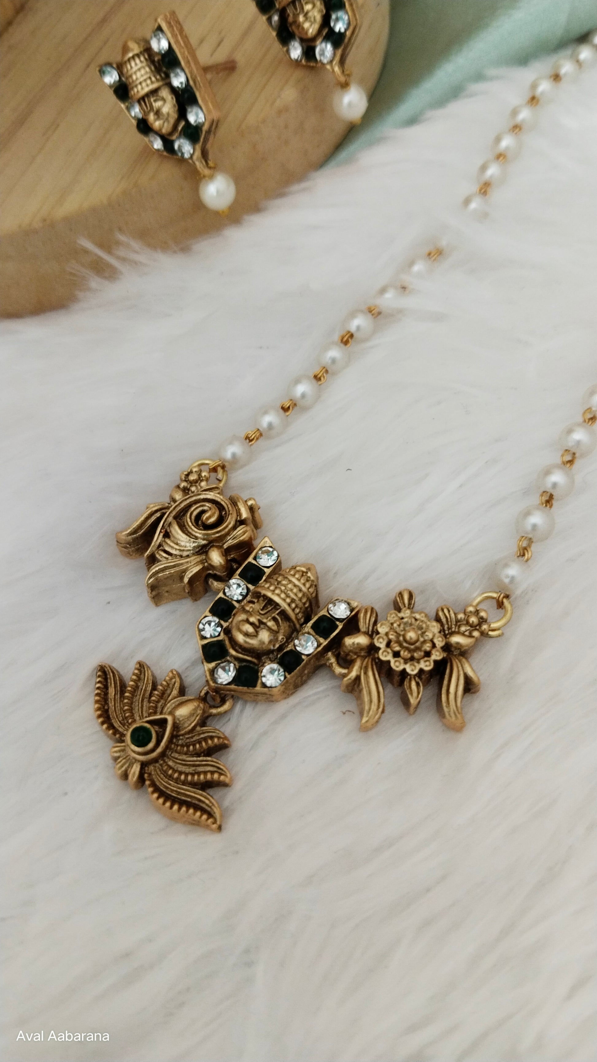 Tradition venkateshwara swamy pearl mala,aval aabarana ,best fashion jewellery brand, brass earrings, Orange earrings,
Necklace, husli, choker