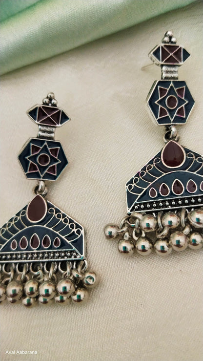 Swetha earring-1, Enameled fashion earrings