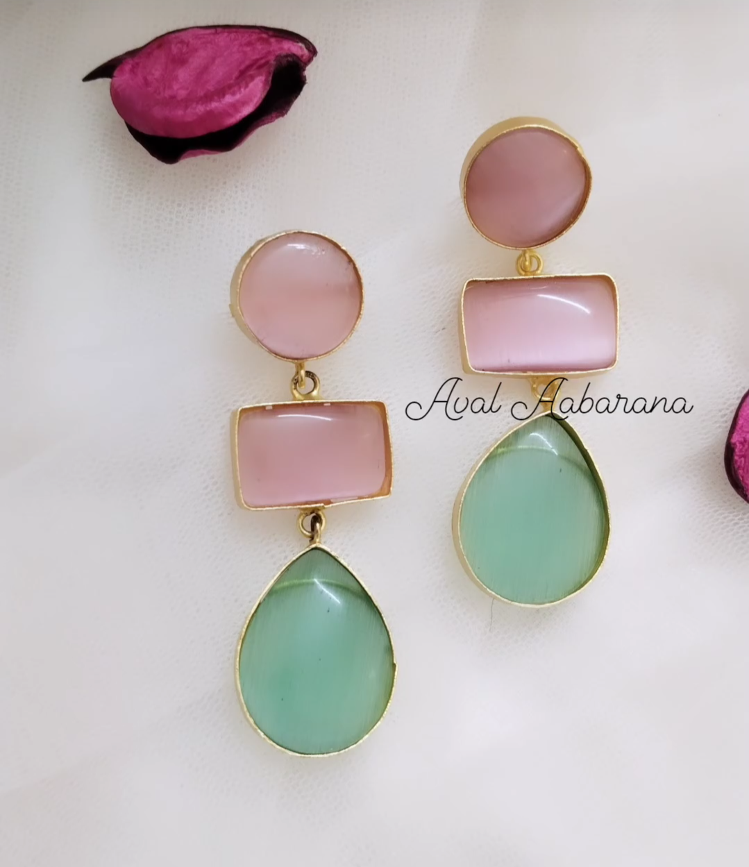 Monalisha stone drop earrings