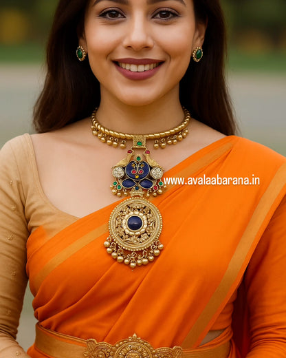 Grand Hasli made with pakshi stone, monalisa stone & Brass