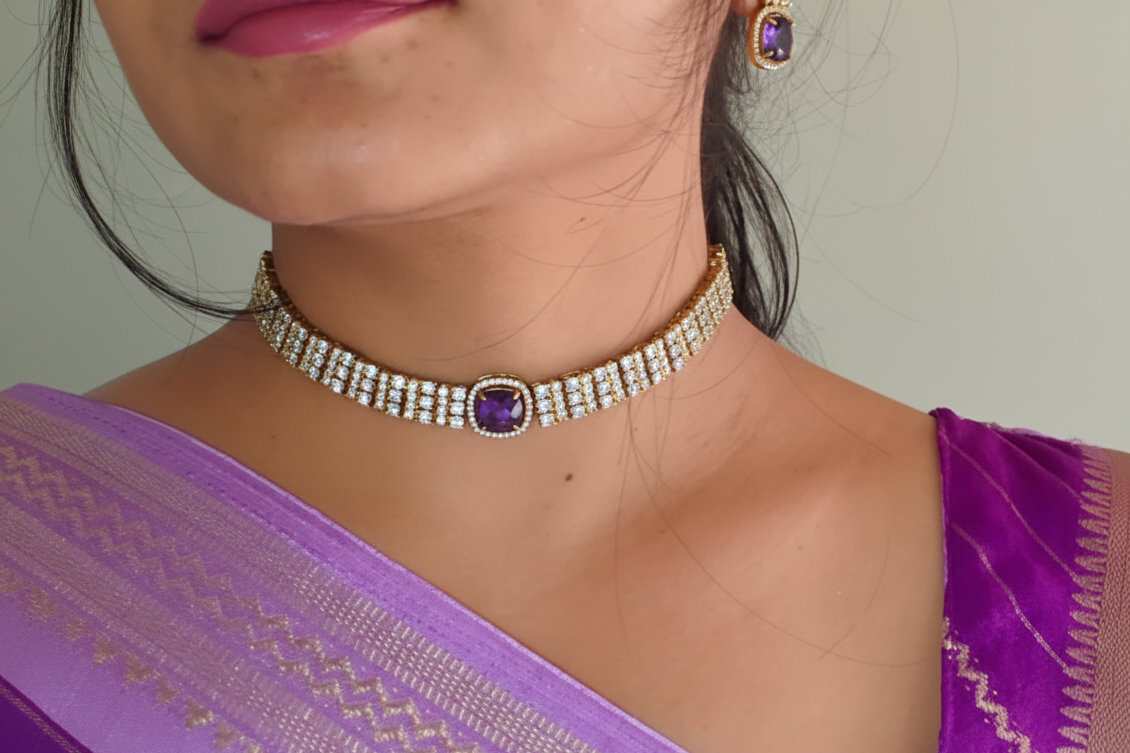 Rithu-Diamond look alike choker