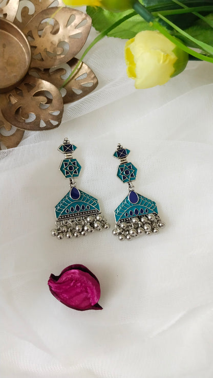 Swetha earring-1, Enameled fashion earrings
