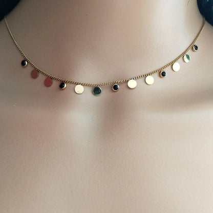 Anti tarnish stainless steel dainty neckpiece