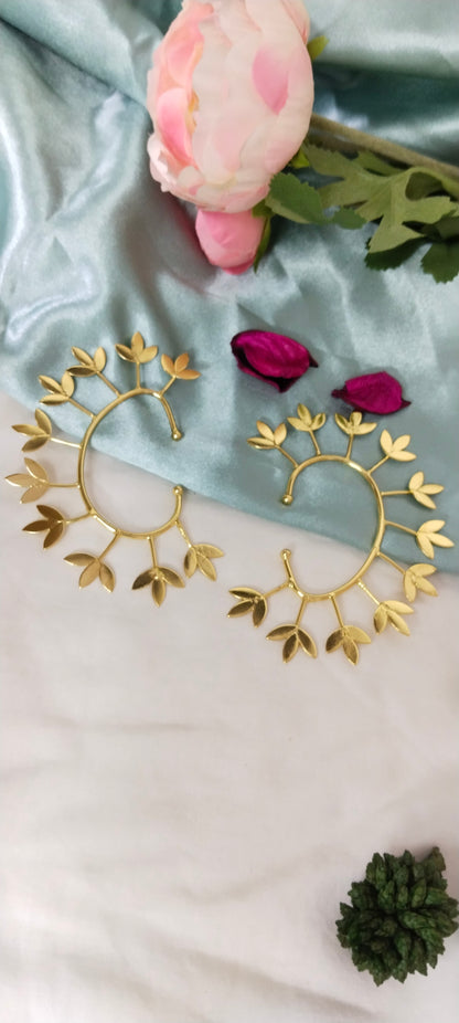 Ektha Brass Earrings cuff
