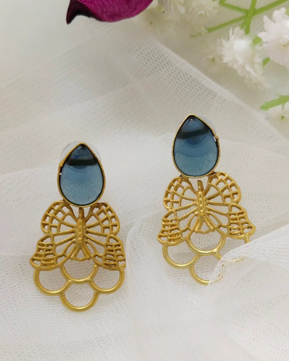 Pretty Butterfly Brass earrings