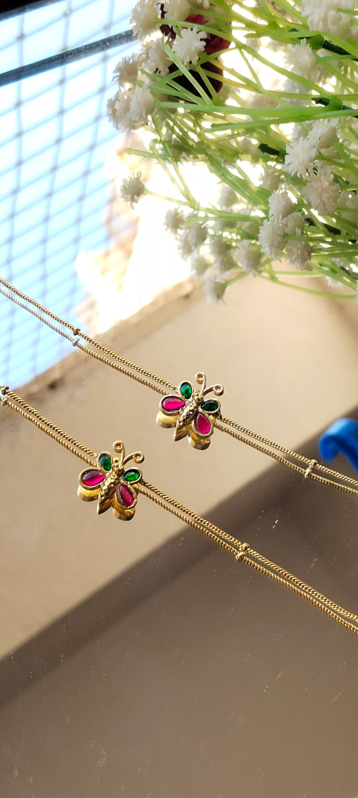 Premium lotus & Butterfly Anklet chain