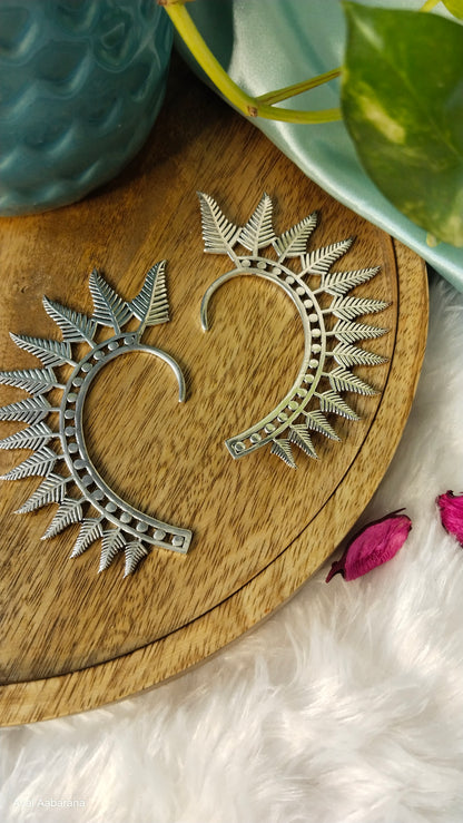 Navya Nair Inspired Ear Cuffs in gold & Silver Tone