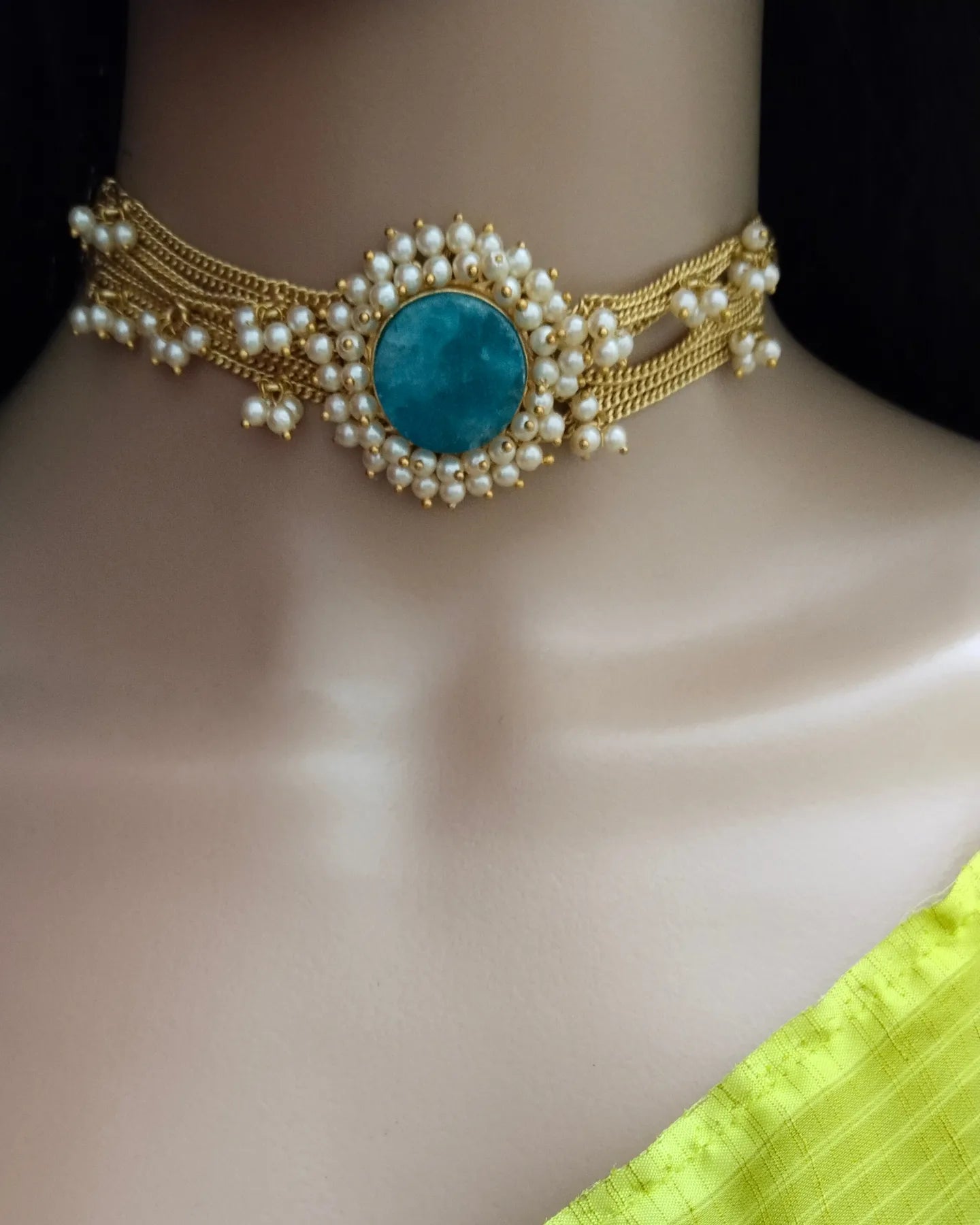 2 in 1   druzy stone bracelet cum choker