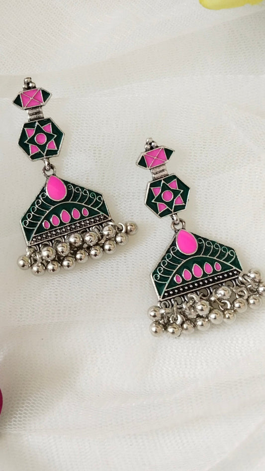 Swetha earring-1, Enameled fashion earrings