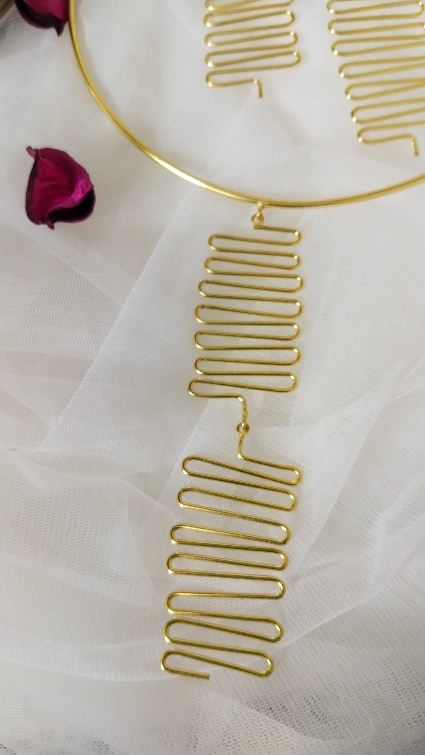 Long pendant Hasli with earrings