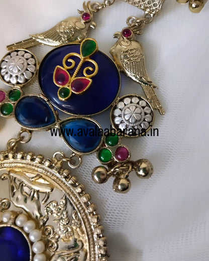 Grand Hasli made with pakshi stone, monalisa stone & Brass