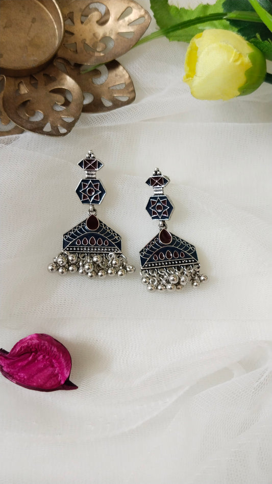 Swetha earring-1, Enameled fashion earrings