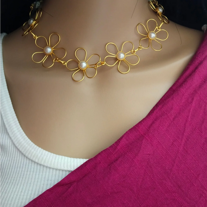 Pretty Flower Brass neckwear