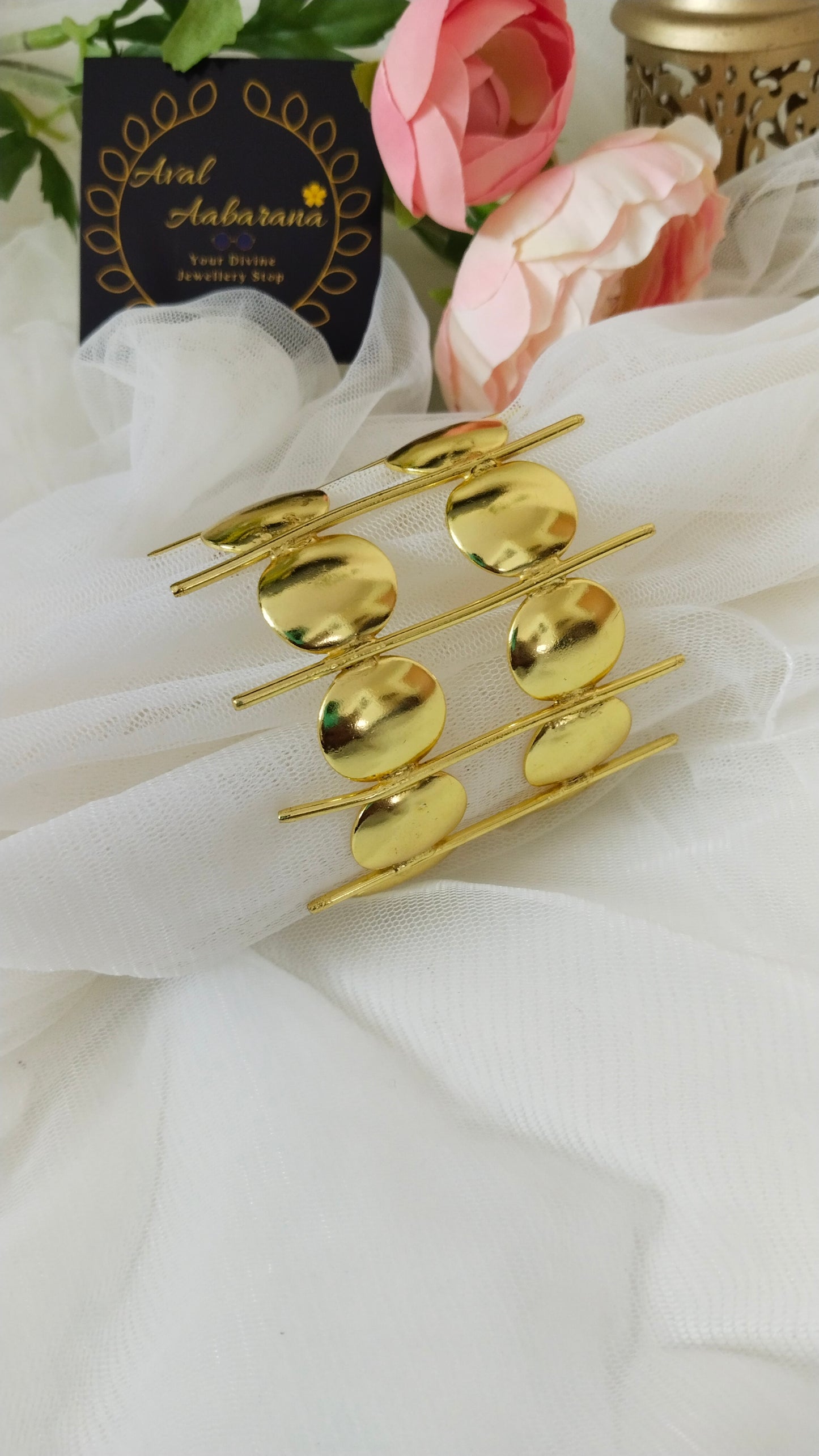 Unique western golden hand cuff /Bracelet/kada