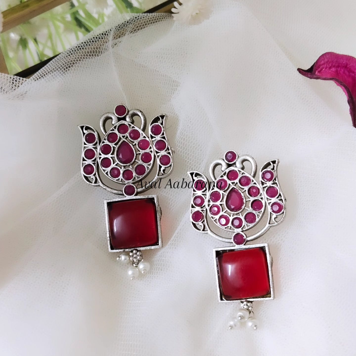 Premium Silver replica earrings
