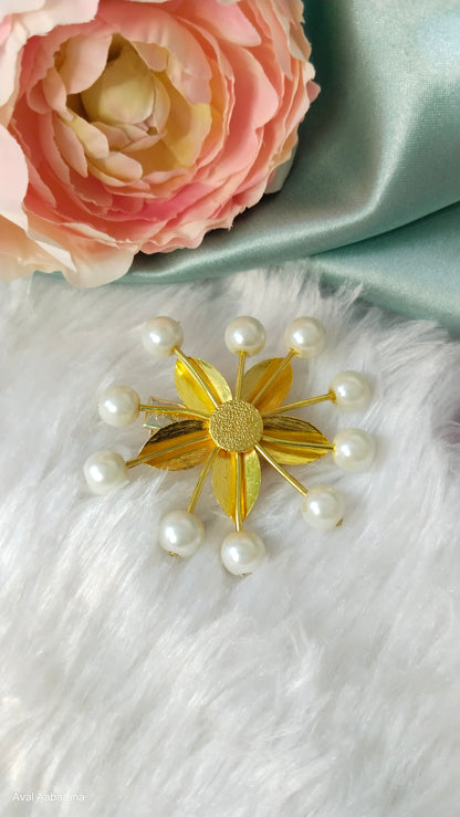 Beautiful stone settled pure Brass Hair clips for kids & adults