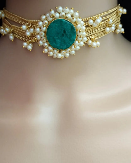 2 in 1   druzy stone bracelet cum choker